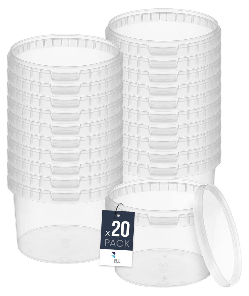 BenBow secchio con coperchio 5L x20 Trasparente - Immagine del prodotto 