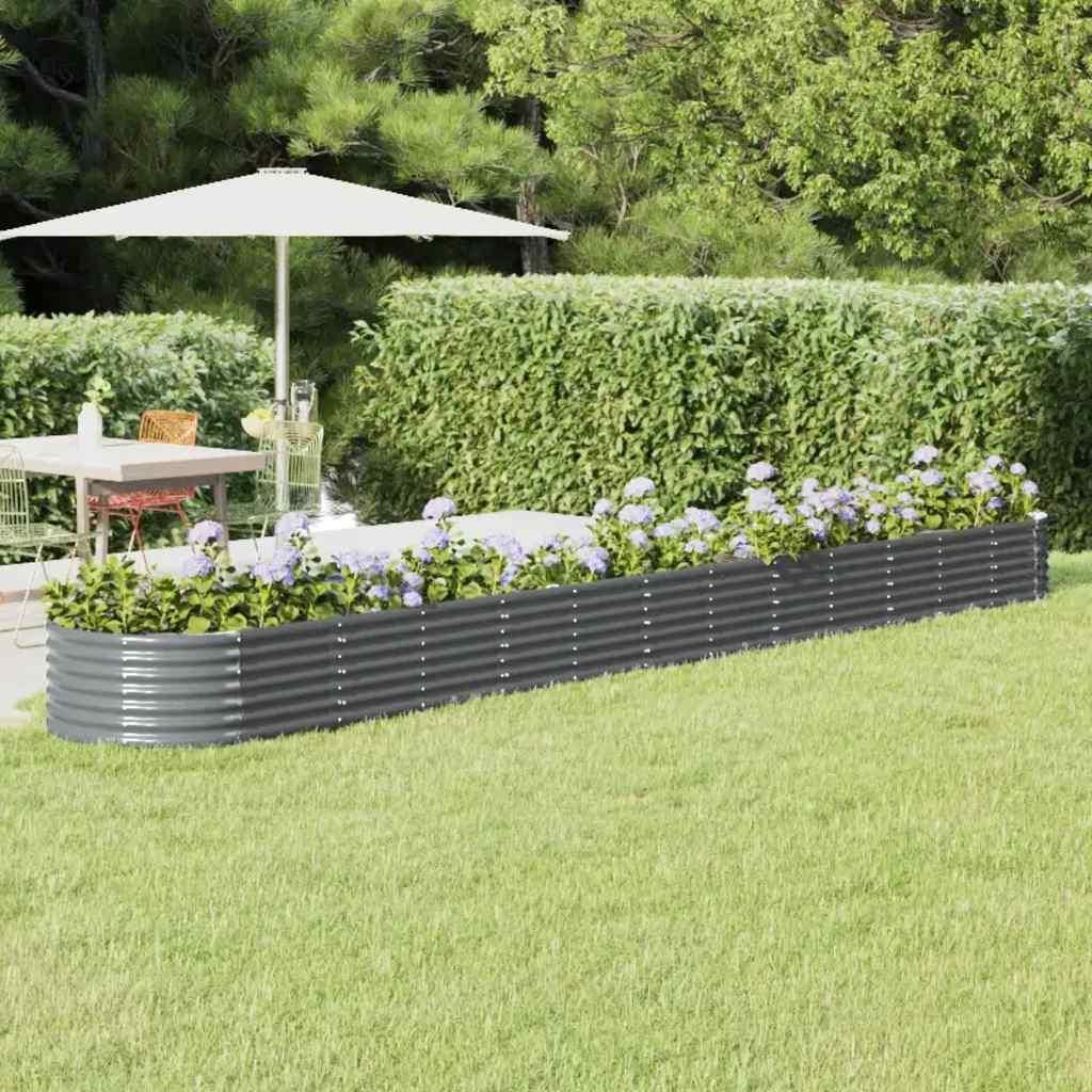 vidaXL Hochbeet Verzinkter Stahl 512x80x36 cm Anthrazit Produktbild 