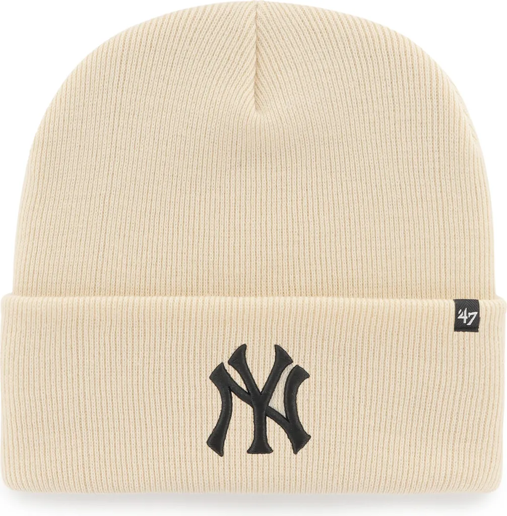 47 Brand Beanie Haymaker NY Yankees Naturale - Cappello Invernale Originale