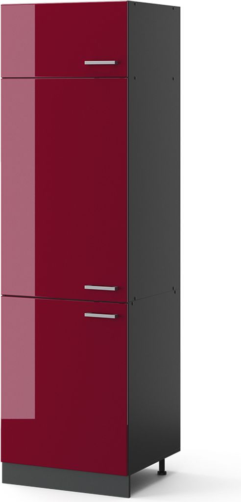 Kühlumbauschrank Vicco R-Line Rot Hochglanz 60 cm, Model Produktbild 