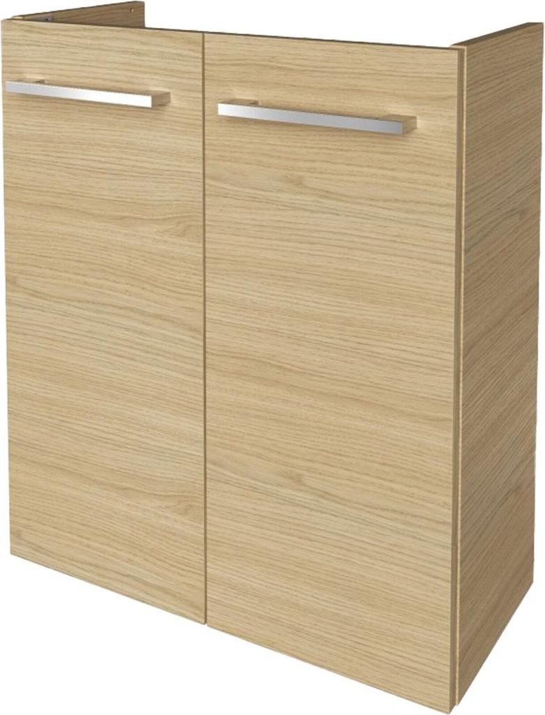 Fackelmann B.STYLE Waschbeckenunterschrank schmal Unterschrank für Waschtisch im Gäste-WC (52 cm x 60 cm x 24 cm) 2 Türen SBC Badezimmerschra...