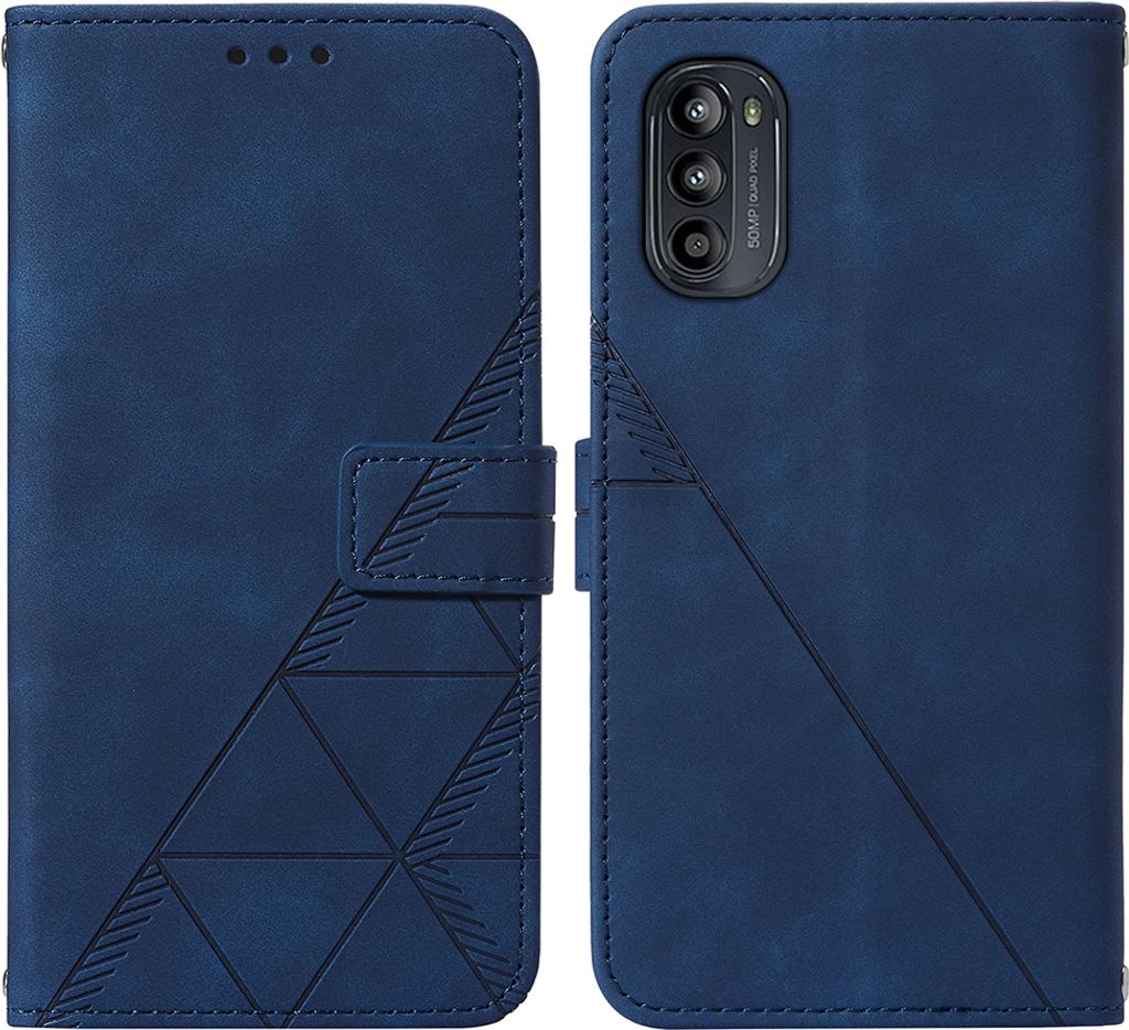 Moto G52 Hülle, Schlank Prägung Flip Leder Kartenfächer Produktbild 