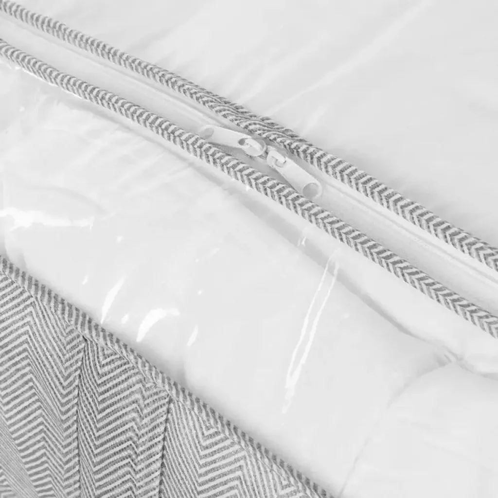 Compactor Boston Box de stockage textile bas gris 107 x 46 x 16 cm - 3
