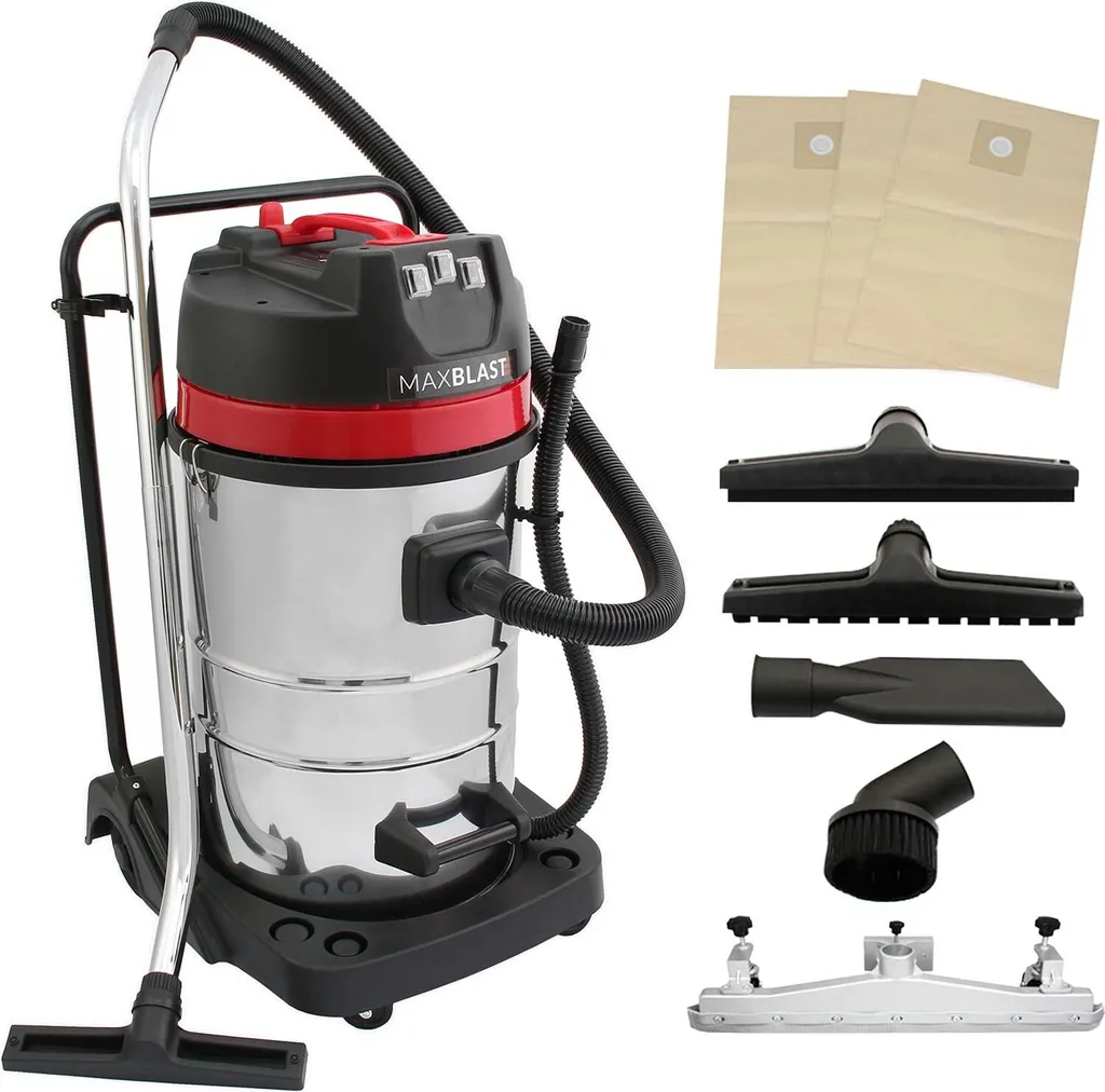 Aspirateur industriel 80L pour nettoyage entrepôt et garage 3000W