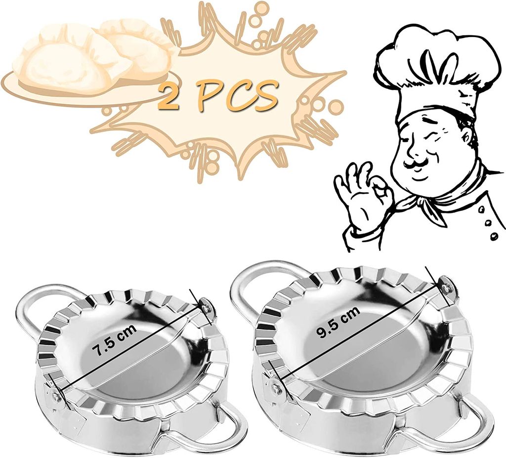 Torytoe Ravioli Former Set 7-teilig - Edelstahl Teigtaschen Maker Mit Fülllöffel