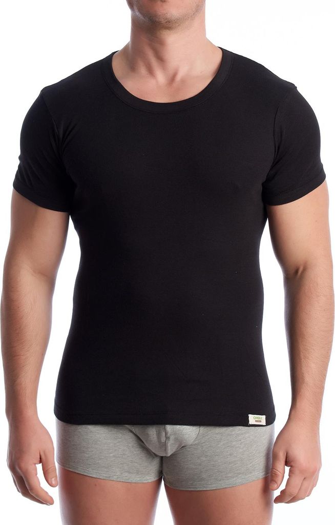 Omera Organic Herren-Unterhemd aus Baumwolle mit kurzen Ärmeln, Modell 2008