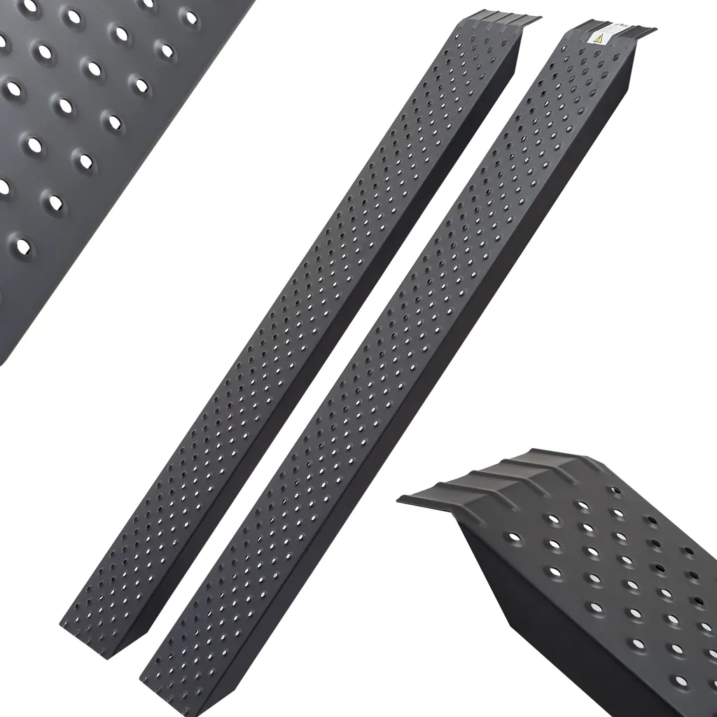 AREBOS Rampe Moto 400kg Acciaio Antracite - Carico Sicuro 2 Pezzi