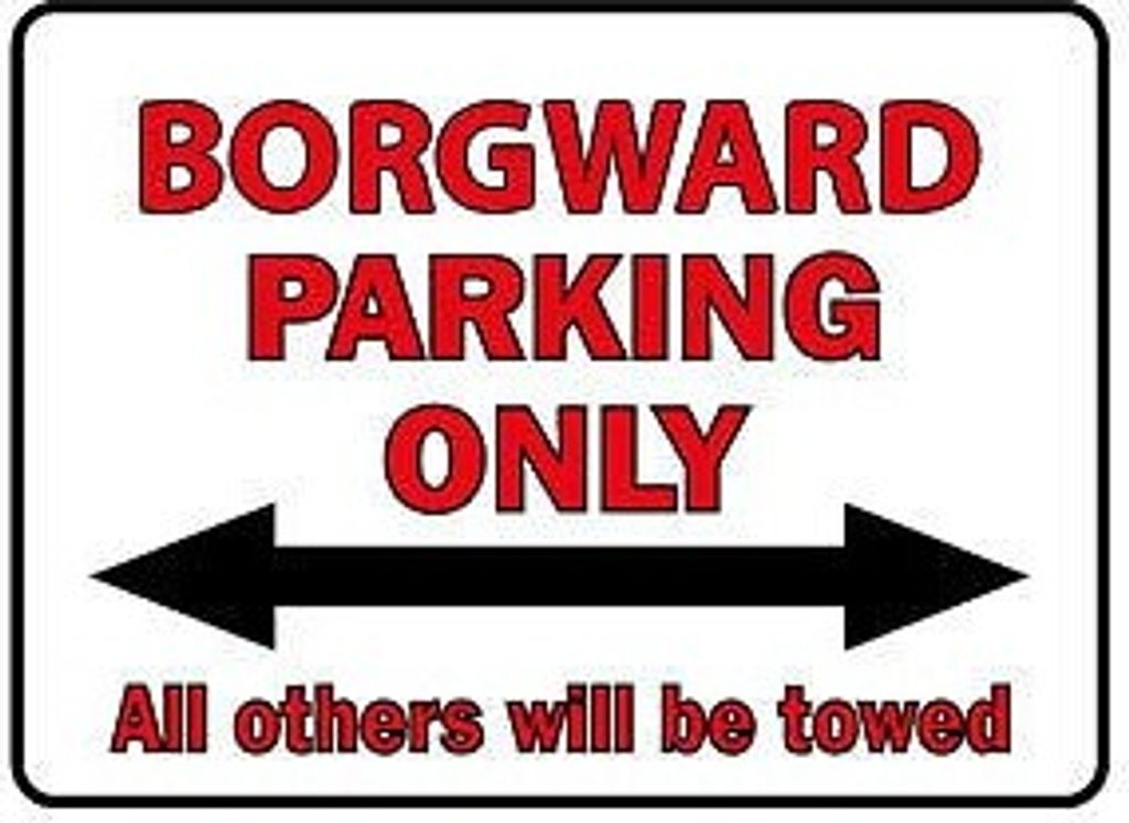 Kunststoffschild - Parkschild - Borgward Parking Only - Gr. ca. 40 x 30 cm - 303070 -