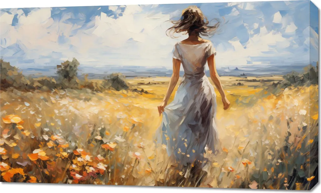 Tableau Décoratif Vent d'été 100x60 cm - Toile Murale Grand Format