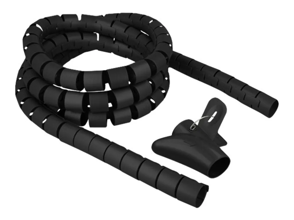 Gaine de Rangement de Câbles Flexible Noire 2,5m Delock pour Bureau Pro