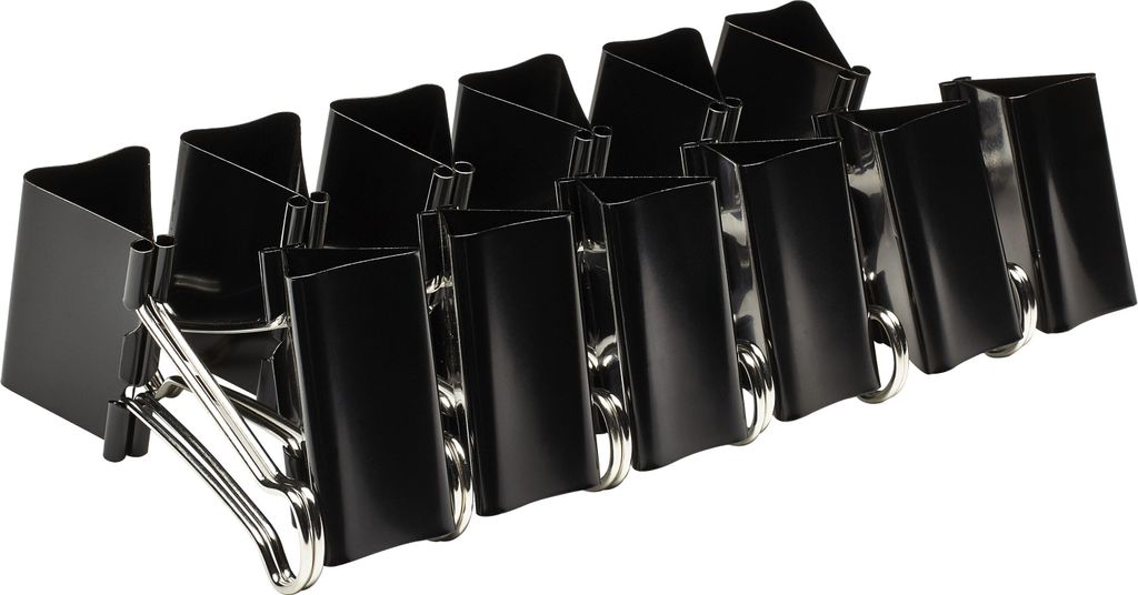 Foldbackklammer Metall vernickelt 51mm schwarz VE=60x12 Stück