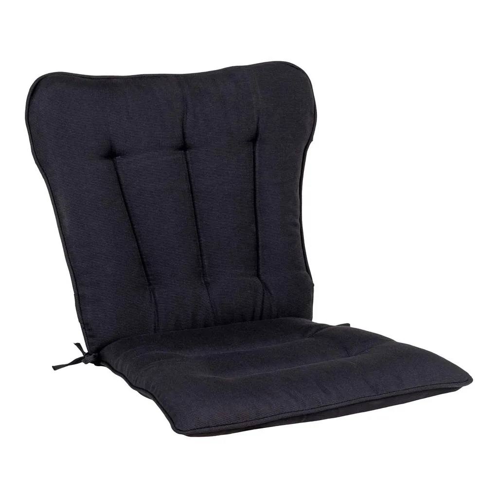 Coussin de jardin noir Cleveland idéal pour repas et détente outdoor