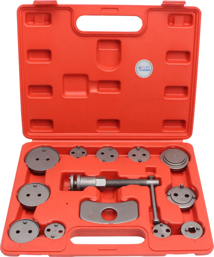 Kit réinitialisateur de frein 13 pièces en acier robuste avec coffret