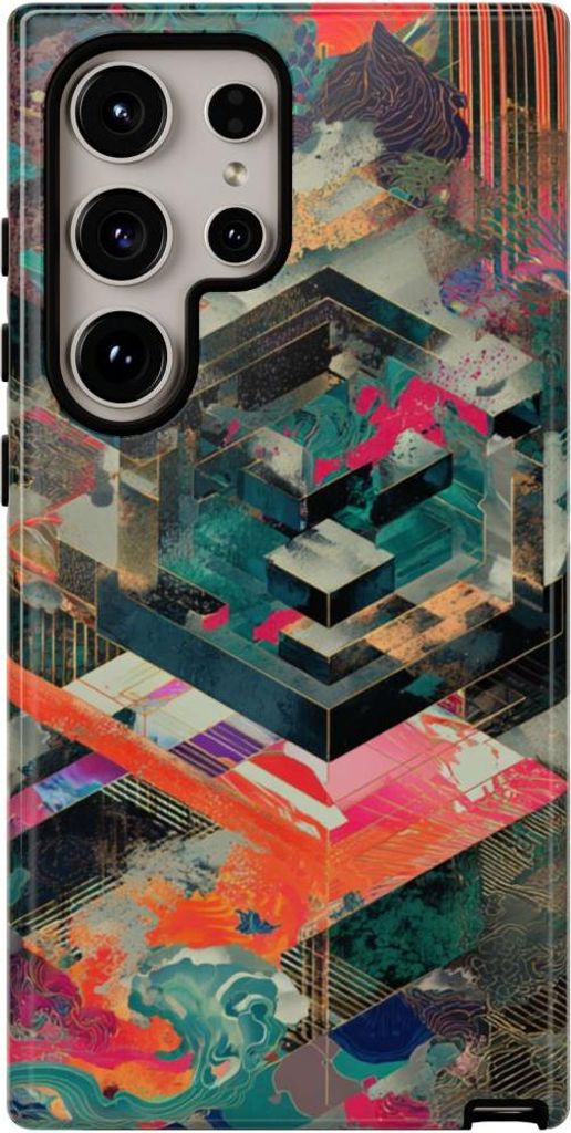 Bunte geometrische Kunst – Hülle Kompatibel mit Samsung Galaxy S24 Ultra