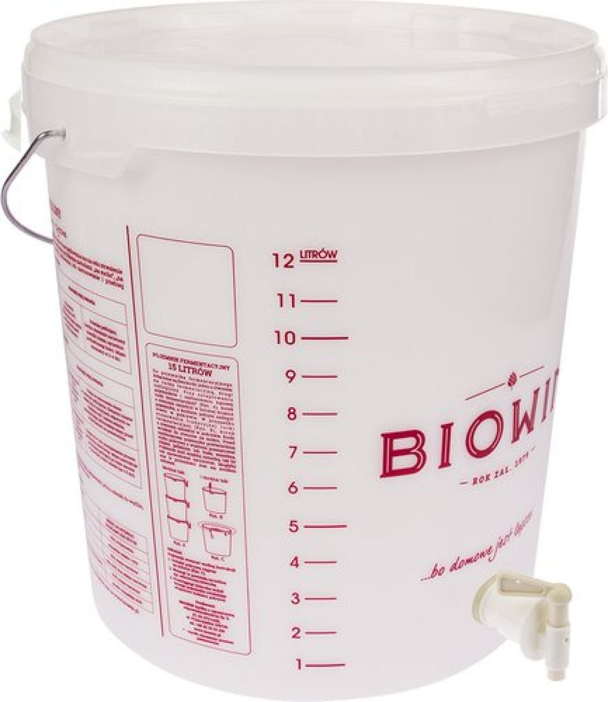 Gärbehälter 15L + Deckel + Zapfhahn, Plastikeimer für die Produktbild 