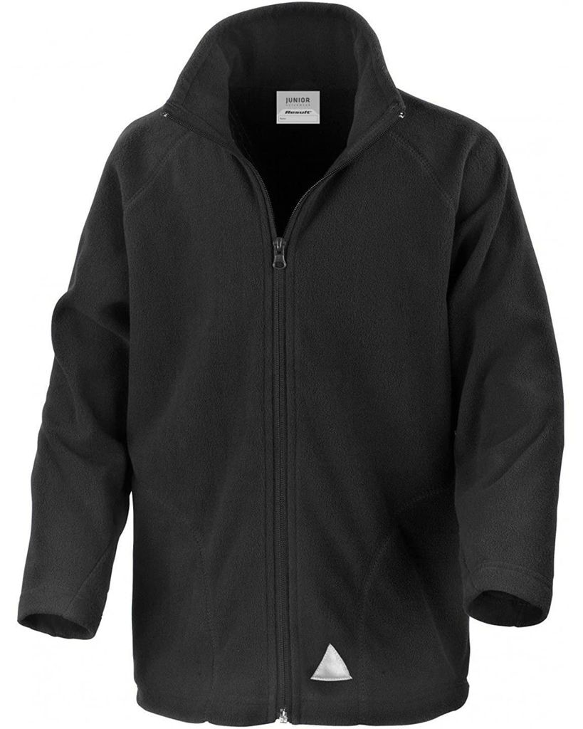 Result Core Kinder Mikro Fleece Jacke FK592 (XL) (Schwarz)
