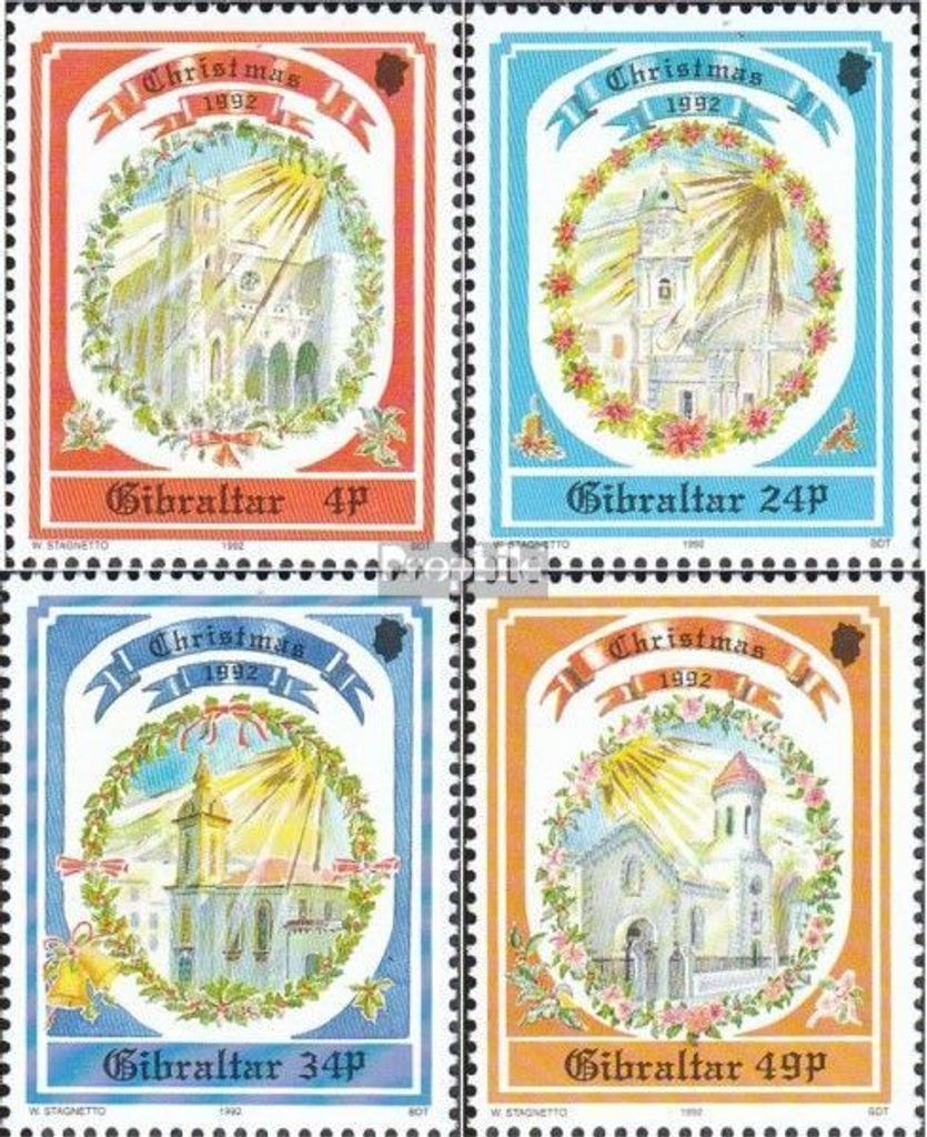 Briefmarken Gibraltar 1992 Mi 650-653 (kompl.Ausg.) postfrisch Weihnachten