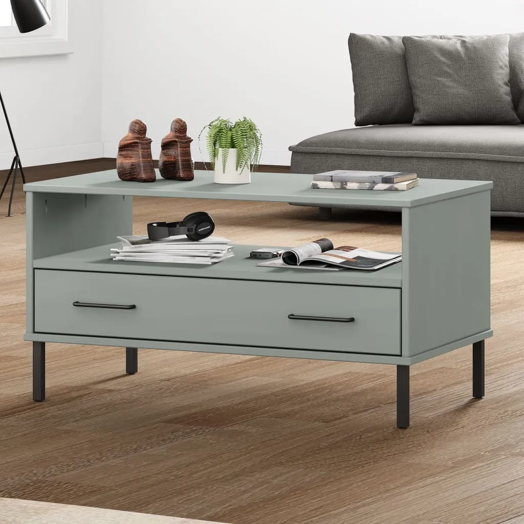 Tavolino da Divano OSLO vidaXL Pino Massiccio 85cm - Arredo Design