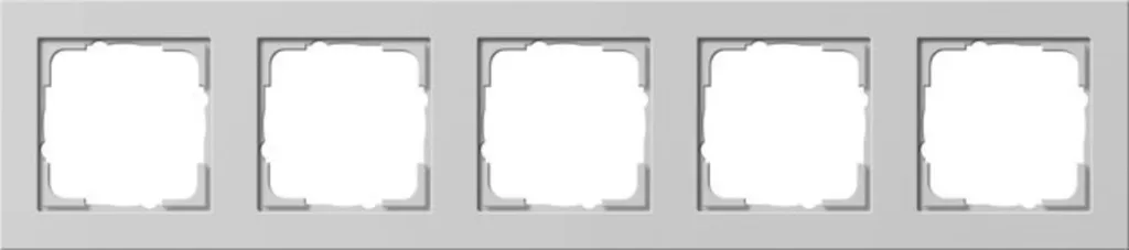 Gira 021537 Cadre de finition 5 postes Standard 55 blanc pur brillant