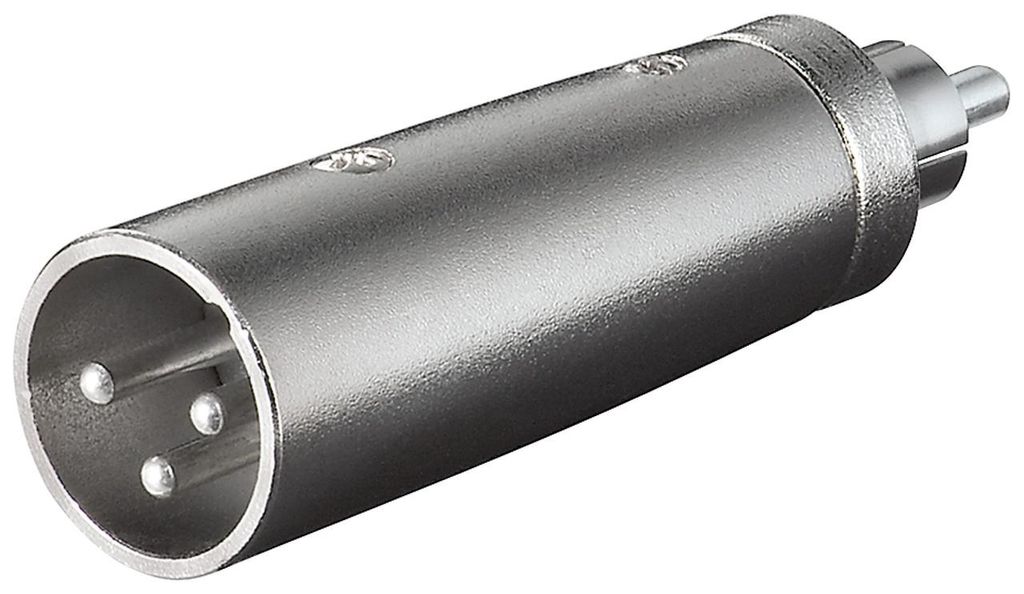 Goobay XLR Adapter, Cinch Stecker zu XLR Stecker, Produktbild 