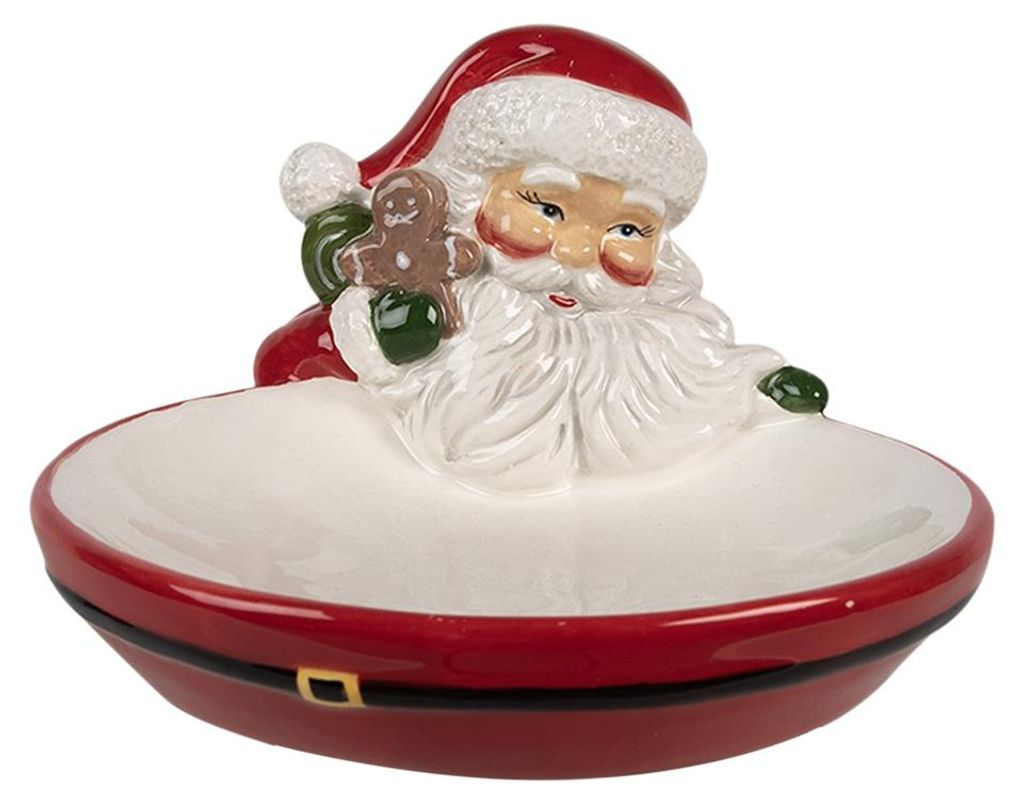 Clayre & Eef Decoratieve schaal, 19x16x10 cm, rood, Productafbeelding 