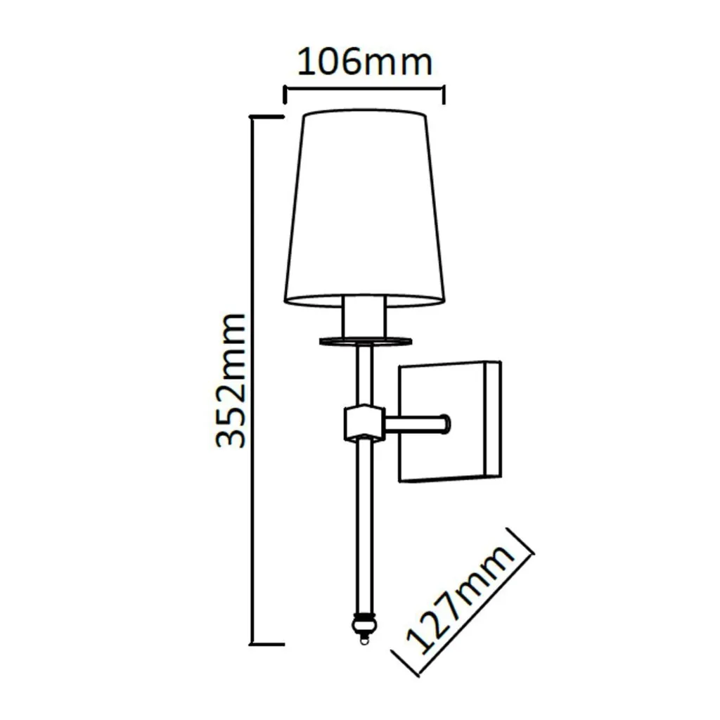 Applique Chrome Moderne Casoli 1xE14 LP-2118/1W avec Finition Brillante