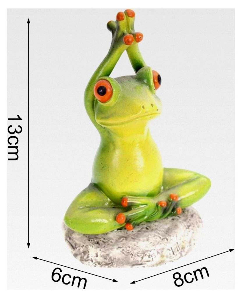 Frosch-Deko-Figur bringt Glück, Froschstatue aus Kunstharz, Yoga-Froschfigur, dekorative Figur für Haus, Büro, Badezimmer