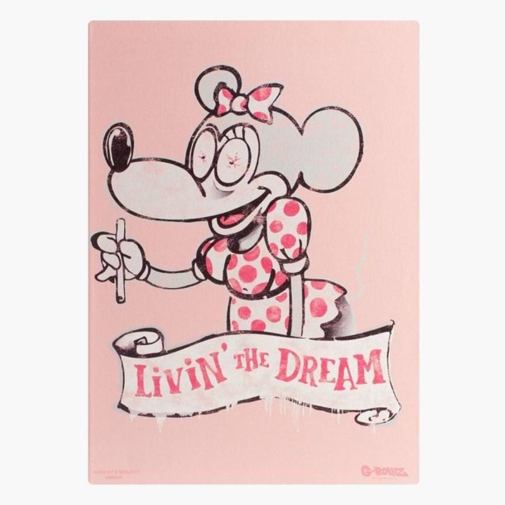 Banksy LIVIN' THE DREAM Druck auf Leinwand 45x32cm G-Rollz Canvas