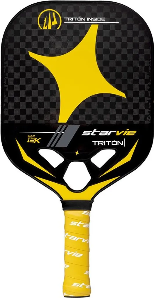Raquette de pickleball Star Vie Triton Jaune idéale pour la compétition