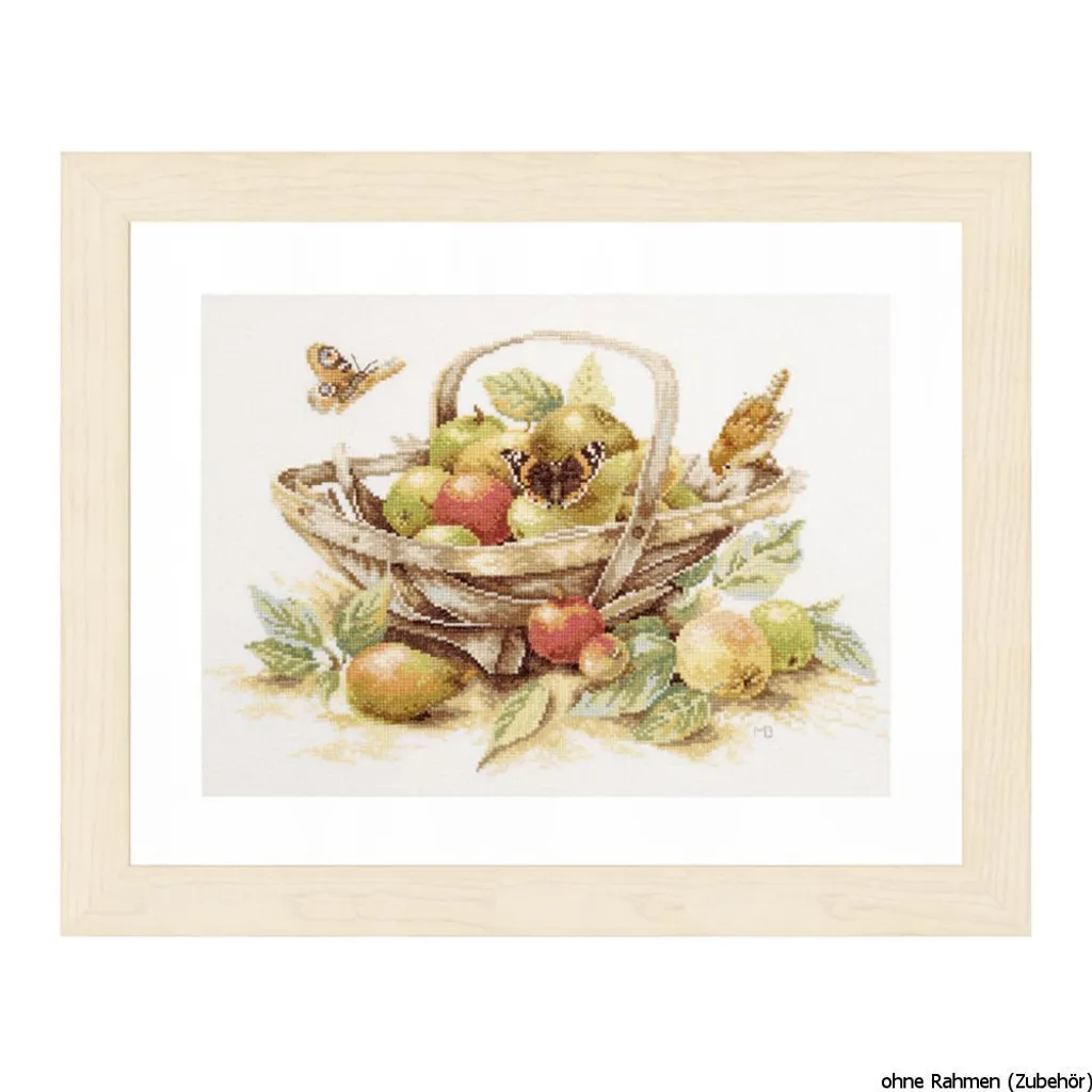 Lanarte Kit Point de Croix Compté Corbeille avec Pommes Modèle PN-0008012