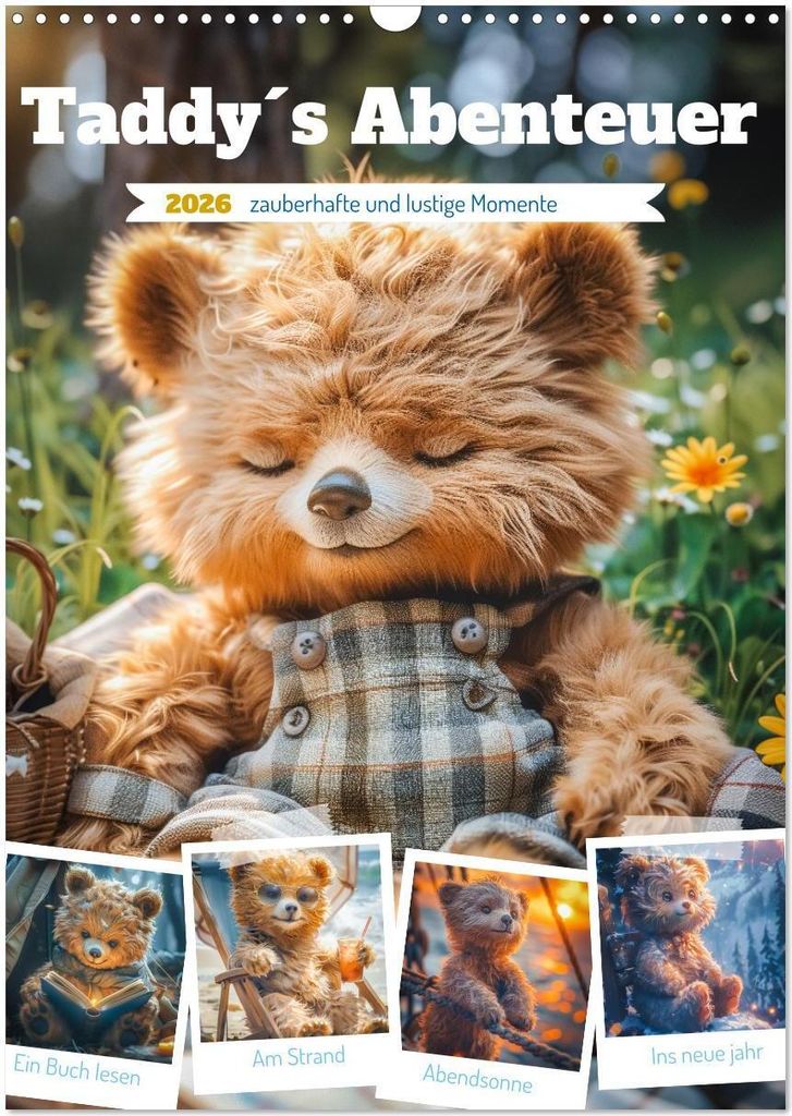 Taddy ́s Abenteuer (Wandkalender 2026 DIN A3 hoch), CALVENDO Monatskalender