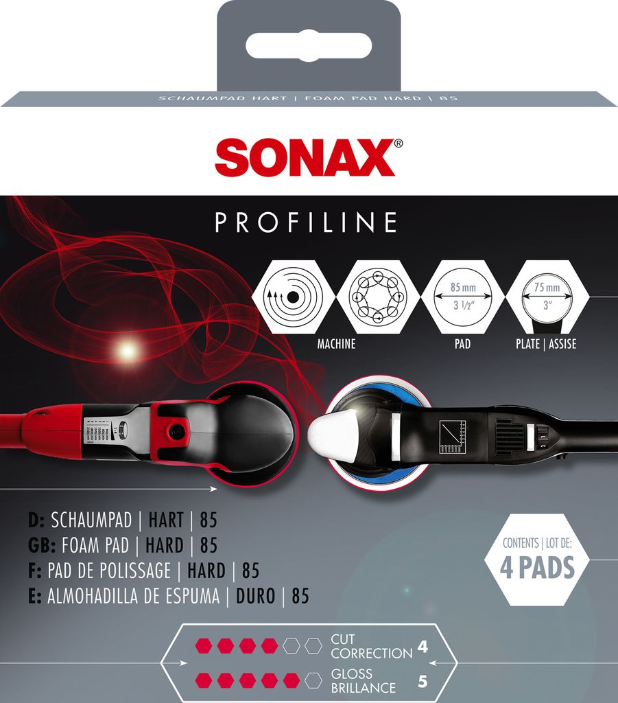 SONAX SchaumPad hart 85 (4er Pack)
