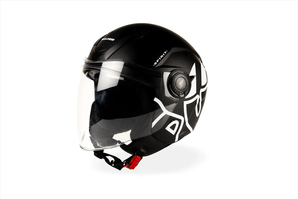Casque Jet Malossi Noir Mat M : Sécurité et Légèreté Contre la Chaleur