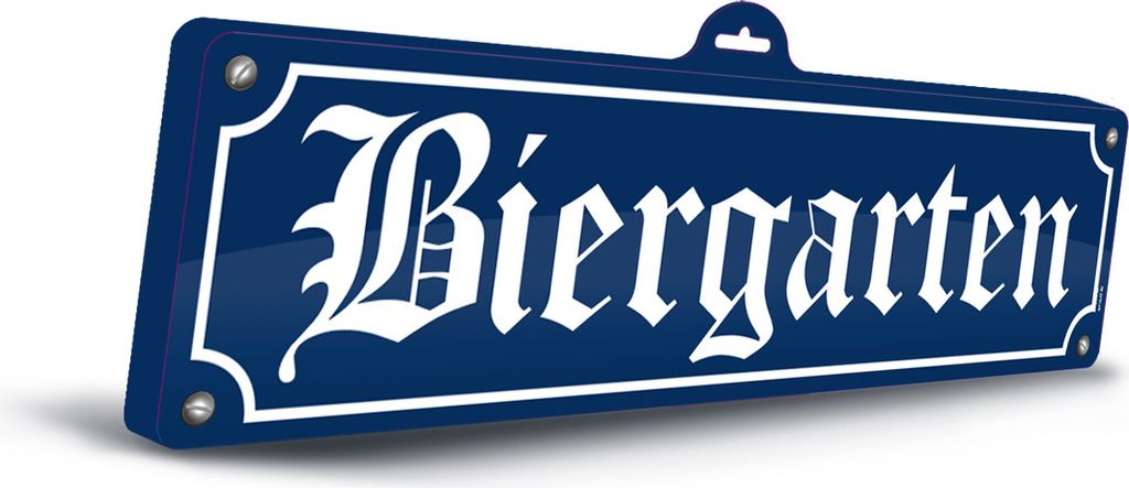 Biergarten Deko Schild 46 x 13cm Produktbild 