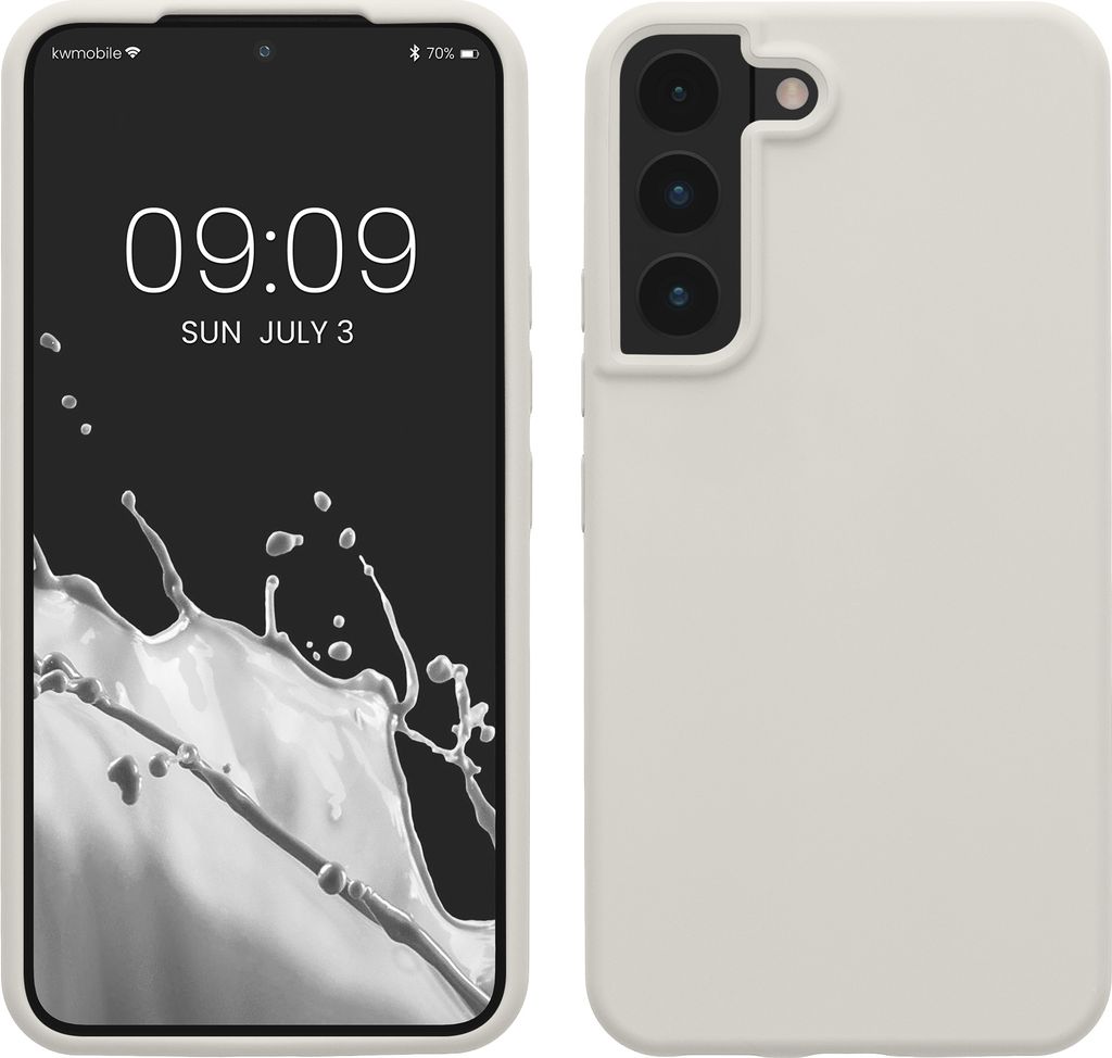 kwmobile Schutzhülle kompatibel mit Samsung S22 Hülle - Silikon Case Handyhülle S22 - Handyhülle Samsung S22 weiche Oberfläche - kabelloses La...
