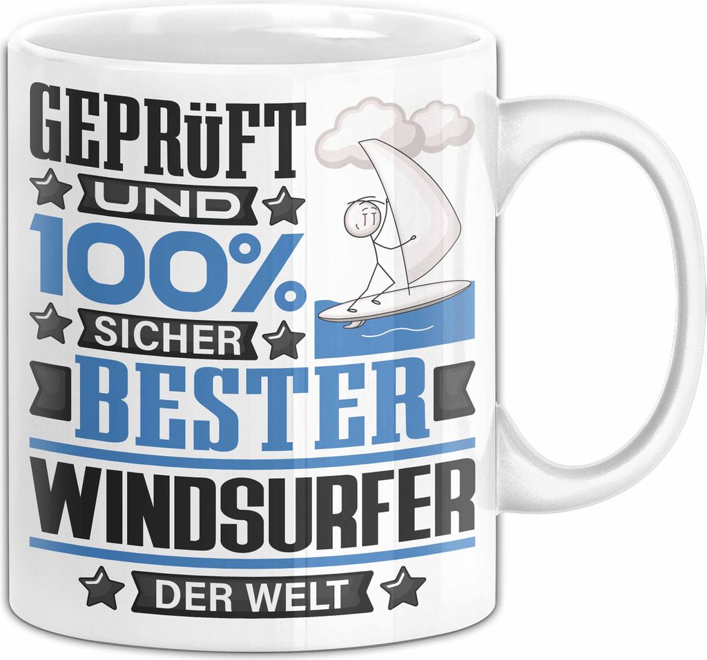 Windsurfer Geschenk Lustiger Spruch für Windsurfer Geschenkidee Bester Windsurfer Der Welt (Weiß)