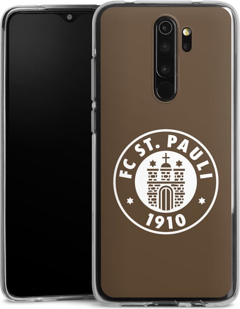 DeinDesign Handyhülle für Xiaomi Redmi Note 8 Pro Silikon Hülle Case Smartphone Schutzhülle FC St. Pauli Offizielles Lizenzprodukt Wappen