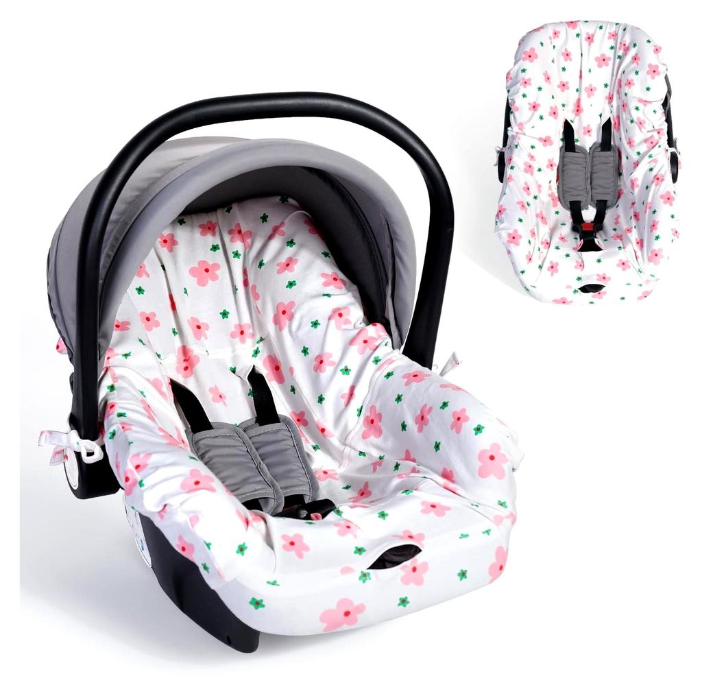 Universalbezug für Babyschalen, Schutzbezug aus 100% Baumwolle, Passgenau für Babyschalen (z.B. Maxi Cosi, CabrioFix, Pebble), Atmungsaktiv gegen...
