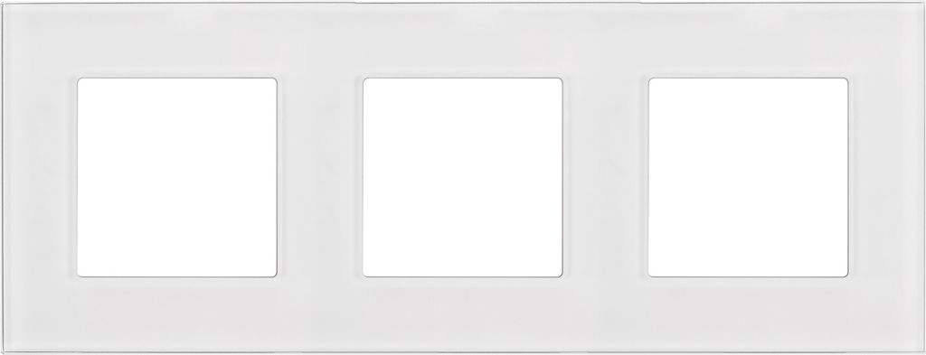 3-Fach Glasrahmen Panel 228x86mm für Steckdose Modulare Wandsteckdose Unterputzdose Wanddose Einbaudose Unterputz Montage (3-fach Glasrahmen für ...