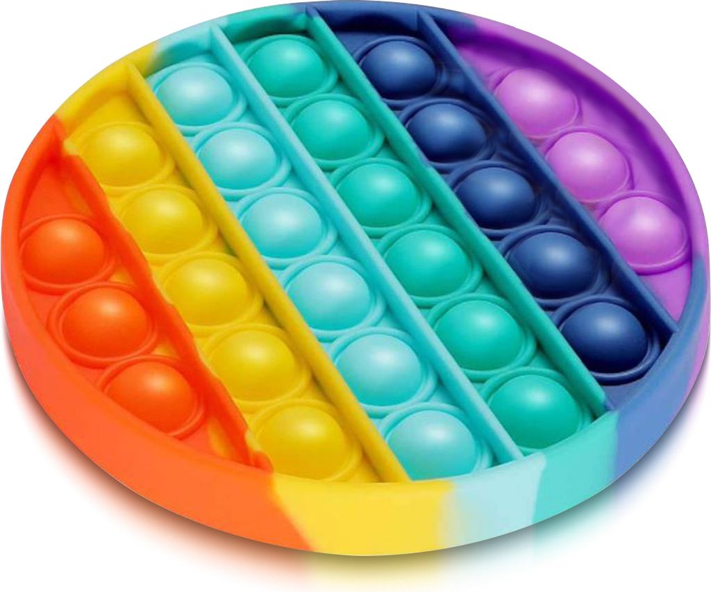 Push it Pop up Bubbles Fidget Toy Beruhigung Antistress Kids TikTok ReisespielForm:Kreis 12.5 x 12.5 cm