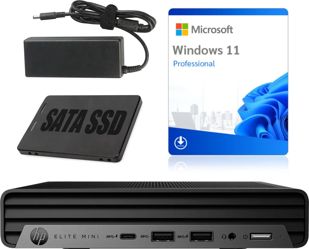 PC Computer HP Elite Mini 800 G9 | Intel i5-14500T | 16 GB DDR5 | 256 GB SSD | Win11  | Grade A
