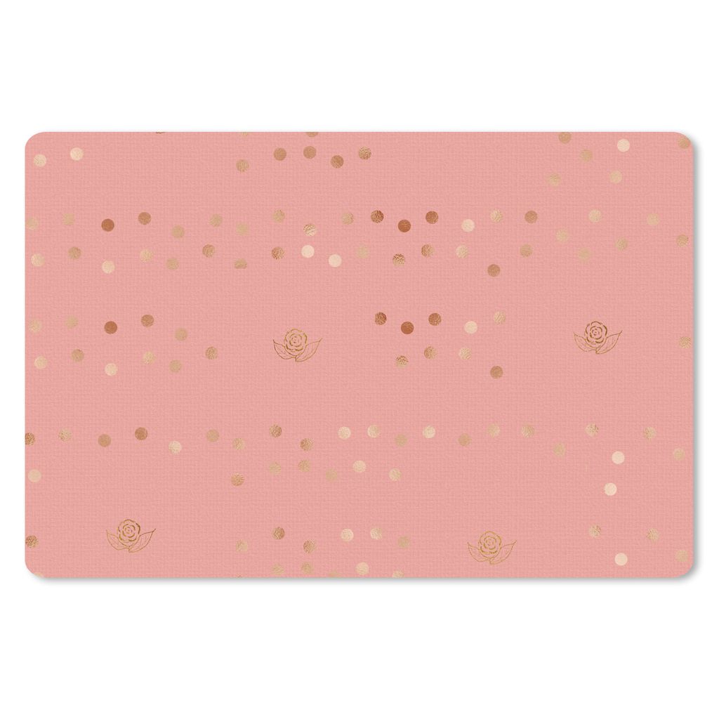 MuchoWow Mauspad Mousepad Muster - Luxus - Rosa 27x18 cm - Mousepads - Maus Mat - Pad - Mausunterlage - Büroartikel - Desk Matten