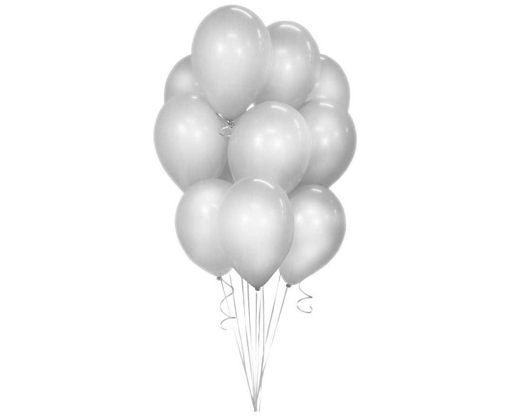 Balony Beauty&Charm, metaliki srebrne 12" / 10 szt. GoDan Zdjęcie produktu 