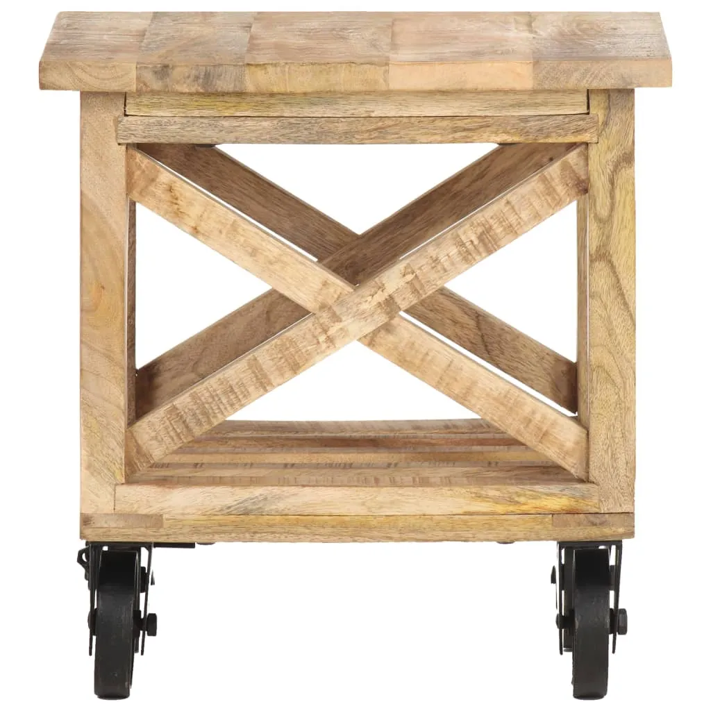 Meuble d'appoint modulable 40x40 cm bois brut pour intérieur moderne - 14