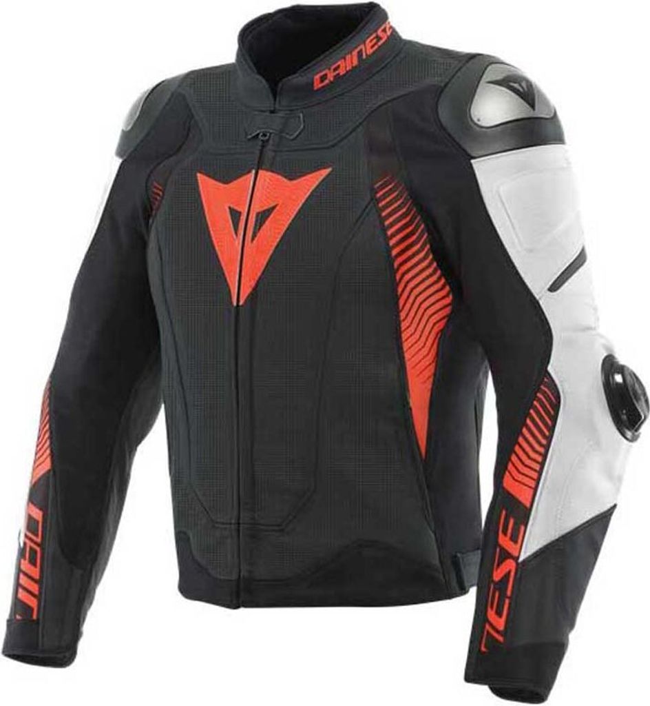 Dainese Super Speed 4 Perforiertes Leder Jacke Rot,Schwarz 48 Mann Rot,Schwarz 48