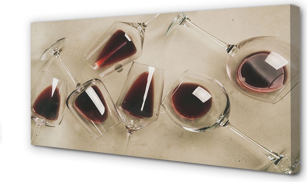 Leinwandbild 140x70 Wandkunst Weingläser