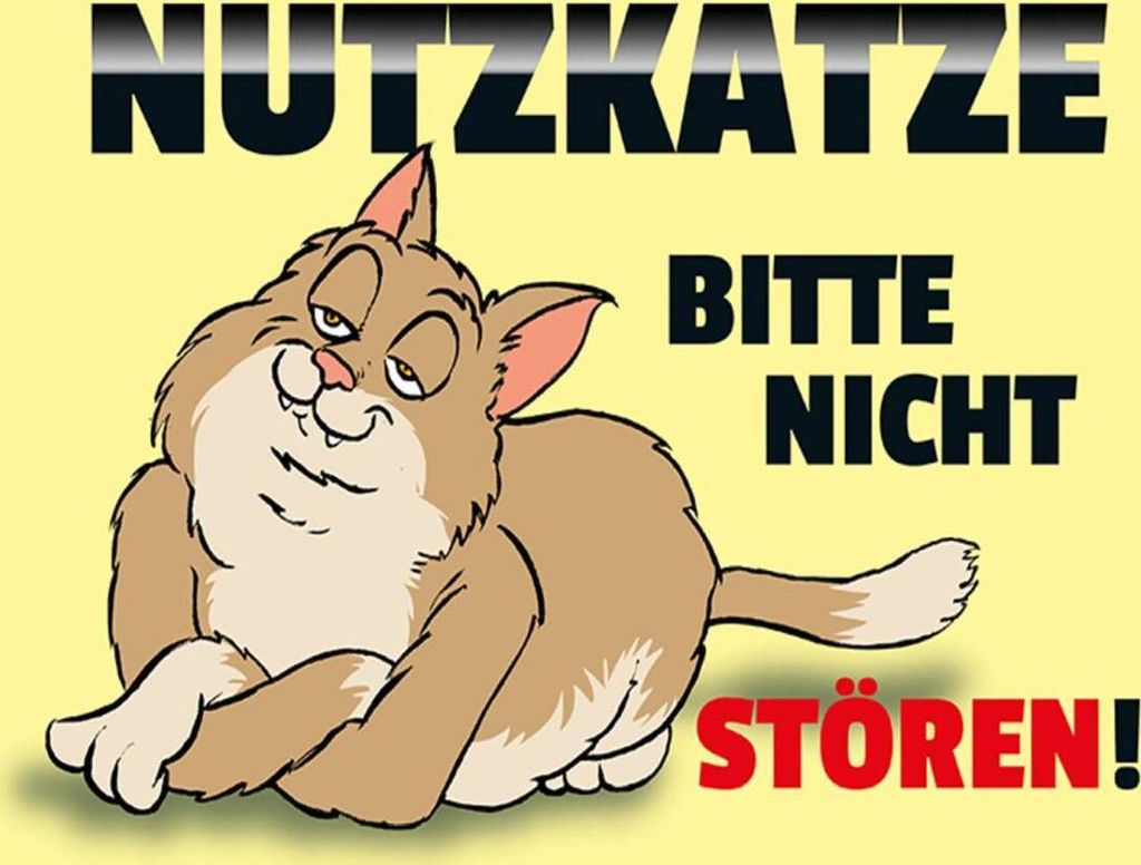 vianmo Holzschild 30x40 cm Nutzkatze bitte nicht stören