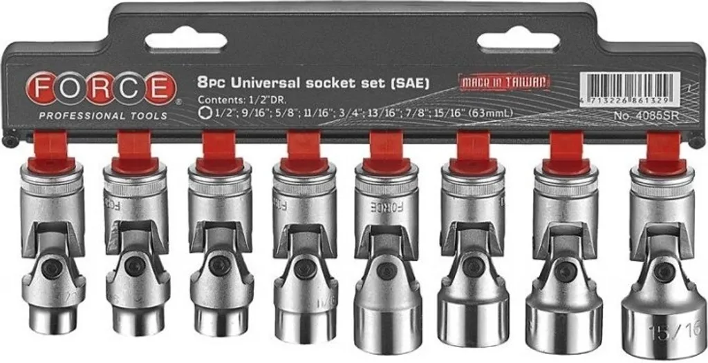 FORCE 4085 Kit 8 Bussole Professionali 1/2" - Utensili Garantiti