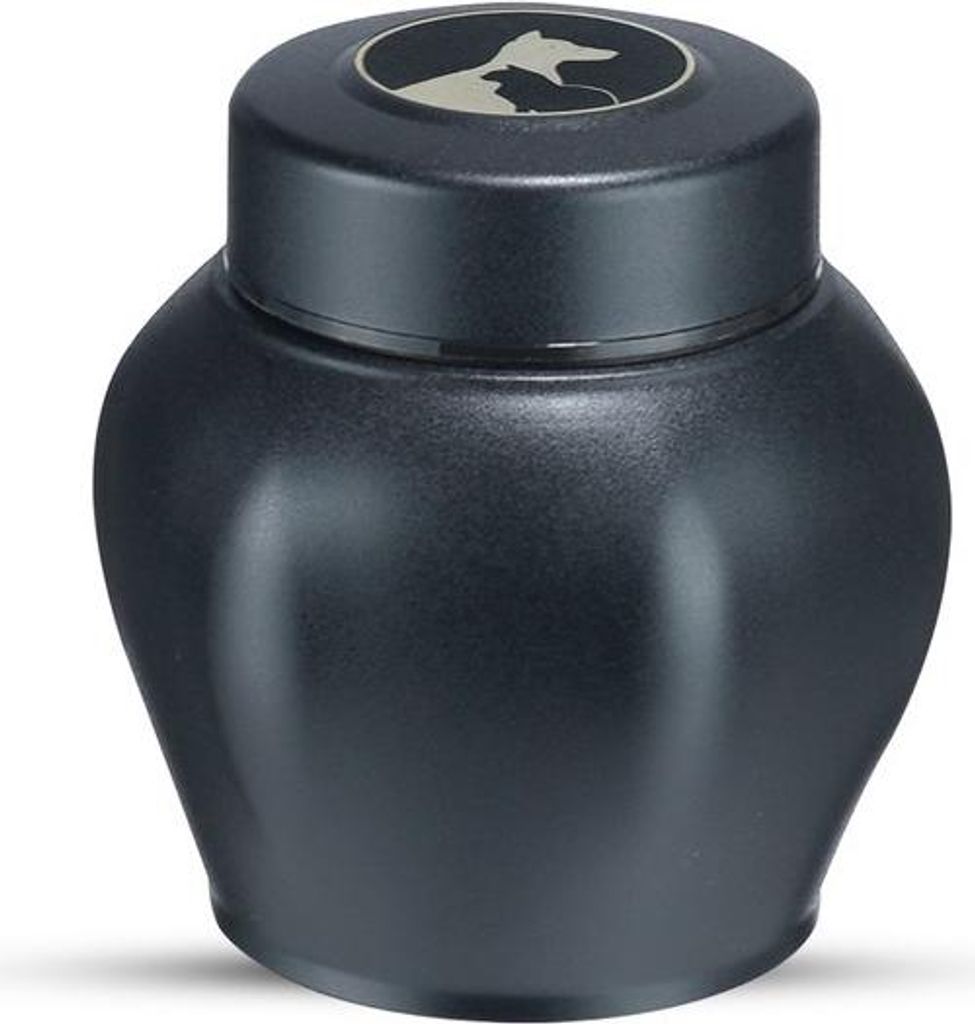 Luxe Mini Urne für Asche - 750 ml - Hochwertige Urne für Haustiere und Menschen - Schwarze Gedenkurne