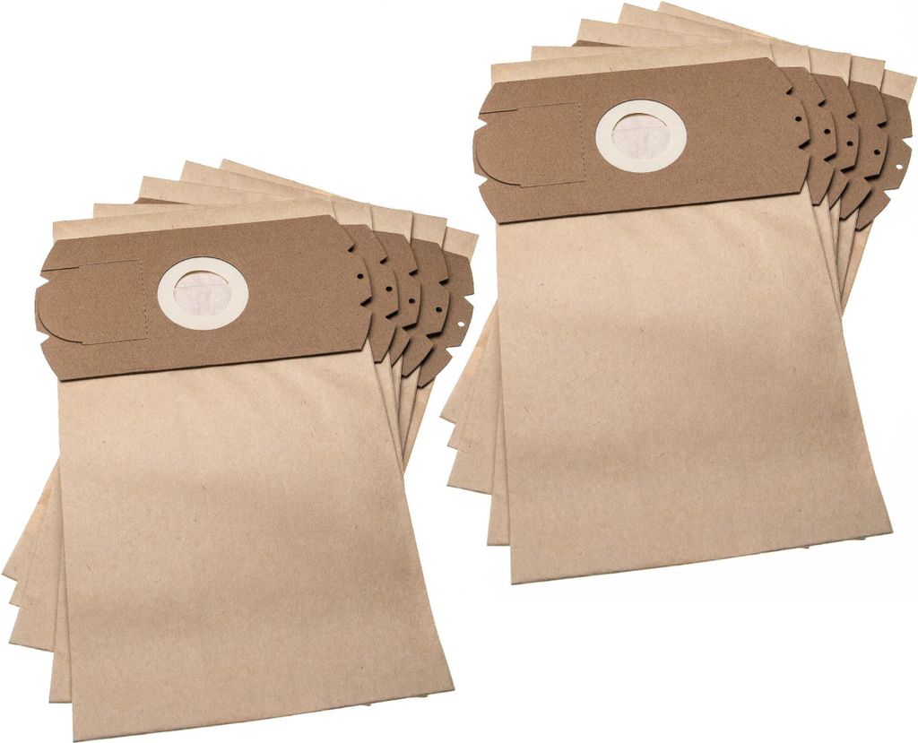 vhbw 10x Staubbeutel kompatibel mit Vetrella Supermax electronic, 1200 Staubsauger - 32cm x 20cm braun